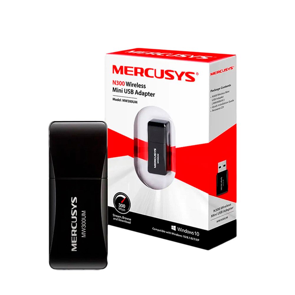 ADAPTADOR MINI USB DE RED  TPLINK MERCUSYS MW300UM N300