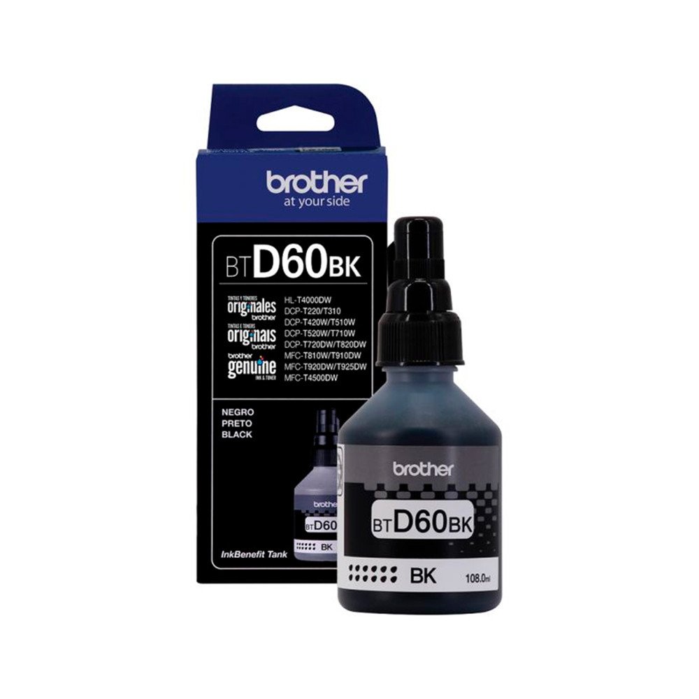 TINTA BROTHER BTD60BK NEGRA 108 ML.