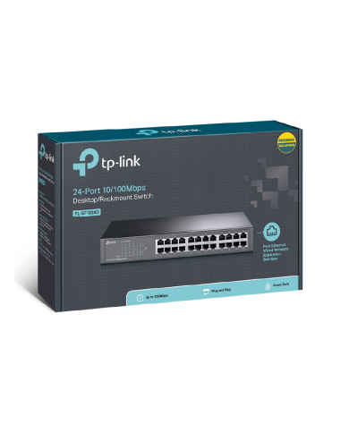 SWITCH TPLINK 24 PUERTOS TL-SF1024D (METÁLICO)