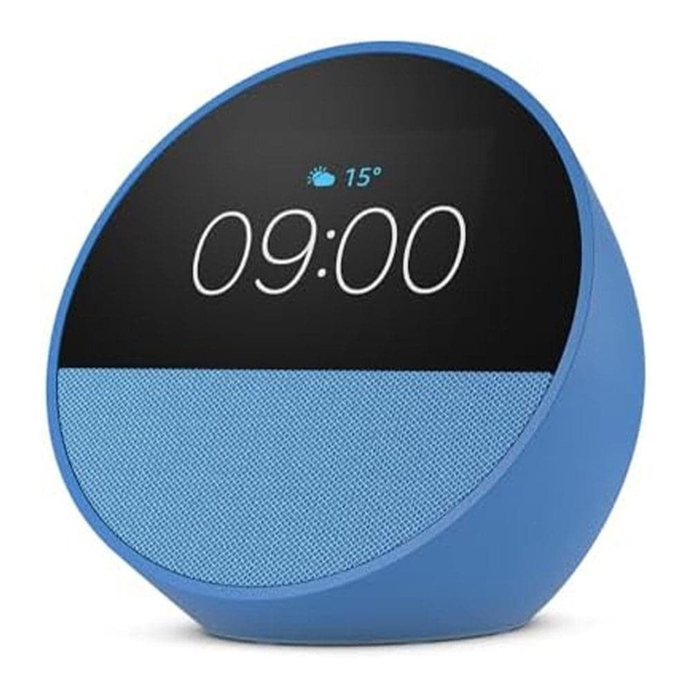 PARLANTE AMAZON ECHO SPOT RELOJ MOD:BV84J9 AZUL 840268974282