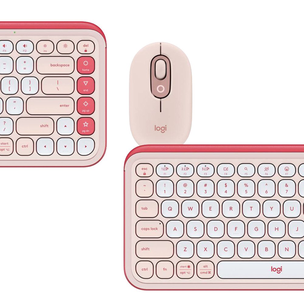TECLADO LOGITECH WIRELESS POP ICON COMBO 920-013053 ROSADO