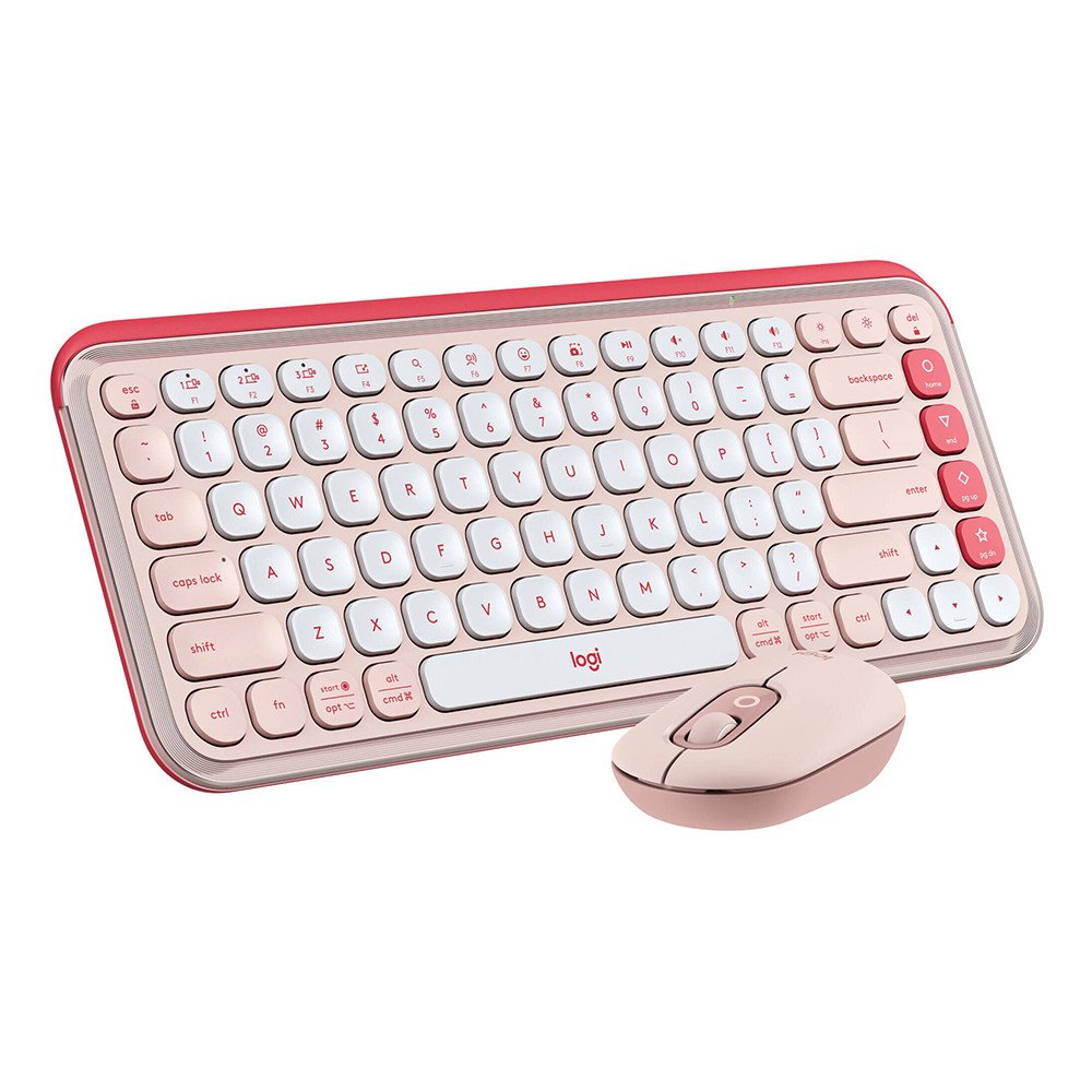 TECLADO LOGITECH WIRELESS POP ICON COMBO 920-013053 ROSADO