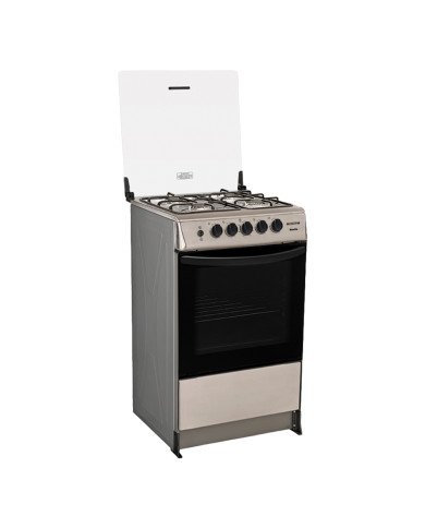 COCINA A GAS ECOLINE NOELIA INOX 4 QUEMADORES