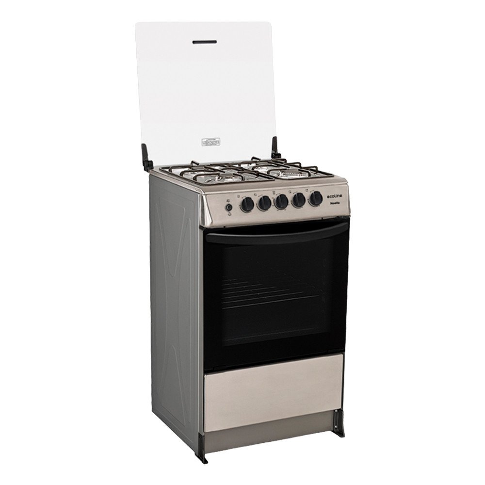 COCINA A GAS ECOLINE NOELIA INOX 4 QUEMADORES