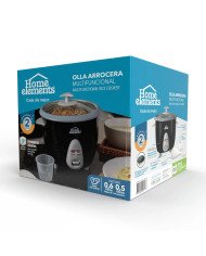 OLLA ARROCERA HOME ELEMENTS  0.6 LITROS NEGRA HEAR04N